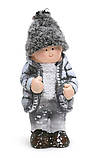 Статуетка під новорічну ялинку Хлопчик у шапці 12,5 см полістоун, фото 2