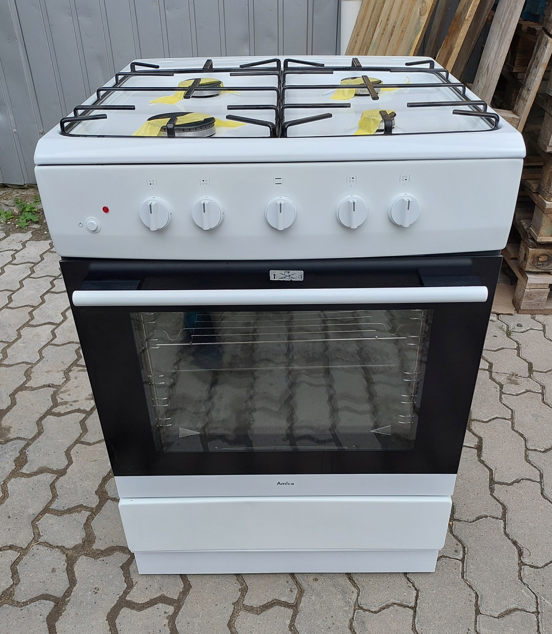 Газовая плита б/у 60см Амика Amica 618GGD4.33HZ из Германии белая