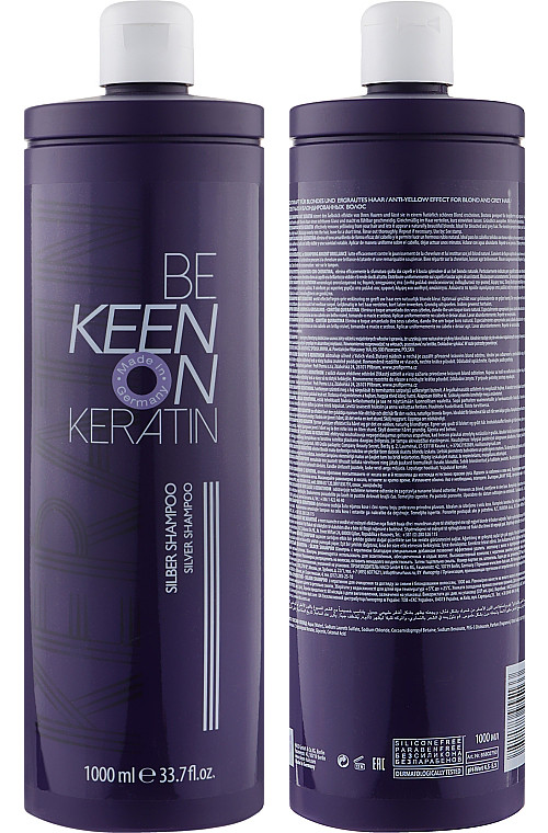Шампунь для волосся "Сріблястий" KEEN Keratin Silver Shampoo 1000 мл