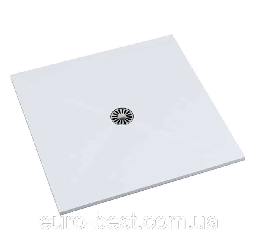 Душовий піддон квадратний Schedpol De Luxe 100x100 білий 3.042, фото 1