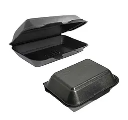 Ланч бокс ЧОРНИЙ НР-9 (190*150*60), 125 шт/уп