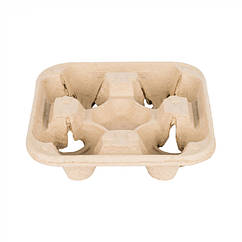 Тримач для 4-х склянок бурий