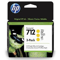 Картридж HP 712 (3ED79A) 3-PACK Yellow для DesignJet T250 T630