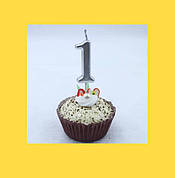 Свічка цифра срібло