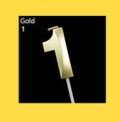 Свічка цифра золота грань