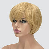 Натуральна перука Debbie HH, коротка стрижка кольору блондин, фото 2