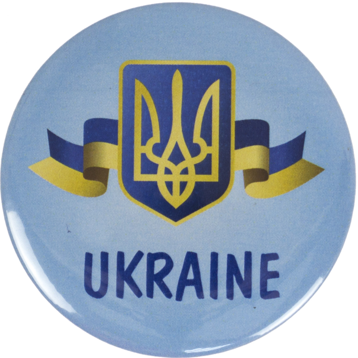 Значок 56-мм метал. "Тризуб/Україна"