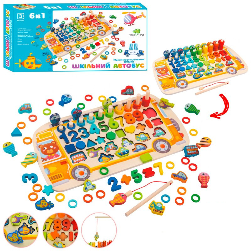 Дерев'яна іграшка Tree Toys Багатофункціональна дошка MD-1949 ID 4471387