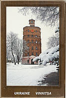 Вінниця на керамиці 20х30 "Водонапірна вежа" 1911р. арх.Артинов арт.30-0001 (зима)