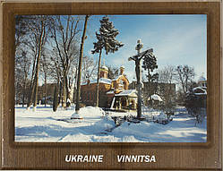 Вінниця на керамиці 20х30 "Свято Воскресенский храм" арт.30-0166 (зима)