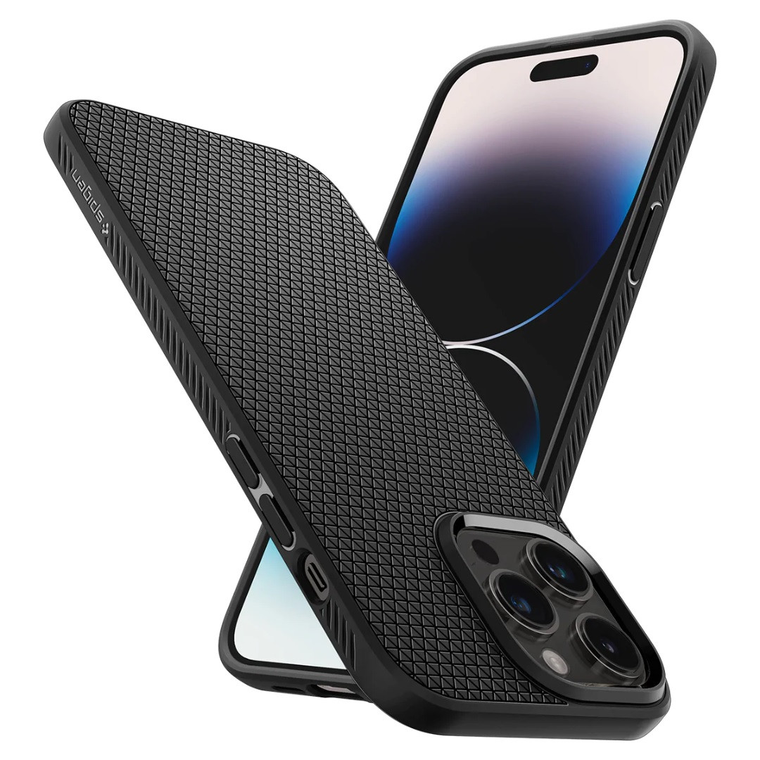 Ударостійкий чохол Spigen Liquid Air Black для iPhone 14 Pro