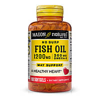 Риб'ячий жир і Омега 3 1200/360 мг, Fish Oil & Omega 3, Mason Natural, 100 гелевих капсул