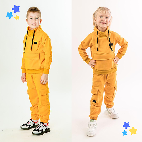 Купить Детский удобный утепленный спортивный костюм трехнитка с начесом ...