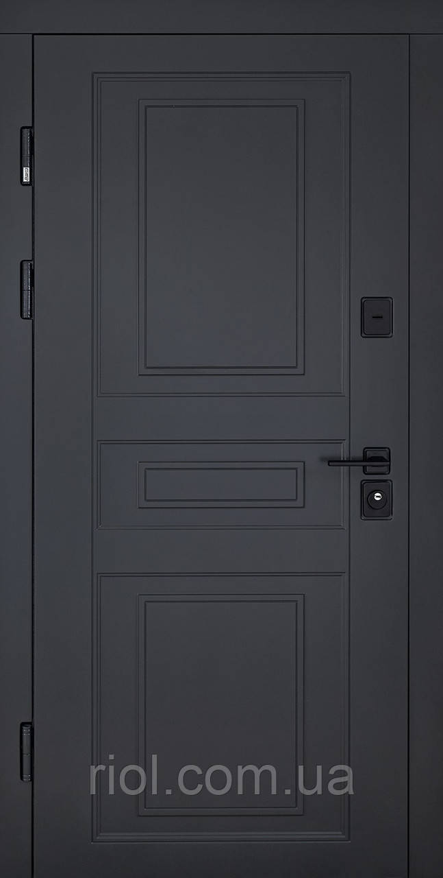 Преміальні вхідні двері з терморозривом Scandi Ral 7021, фото 1