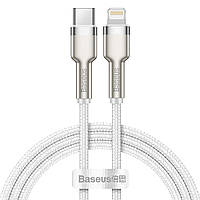 Кабель для Айфон Baseus Cafule Metal Data Cable Type-C to Lightning PD 20W White 1м (CATLJK-A02)