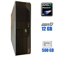 Компьютер Fujitsu  /Phenom II X4 830 (4 ядра по 2.8 GHz) / 12 GB DDR3 / 500 GB HDD/Radeon HD 4200 / DVD-ROM