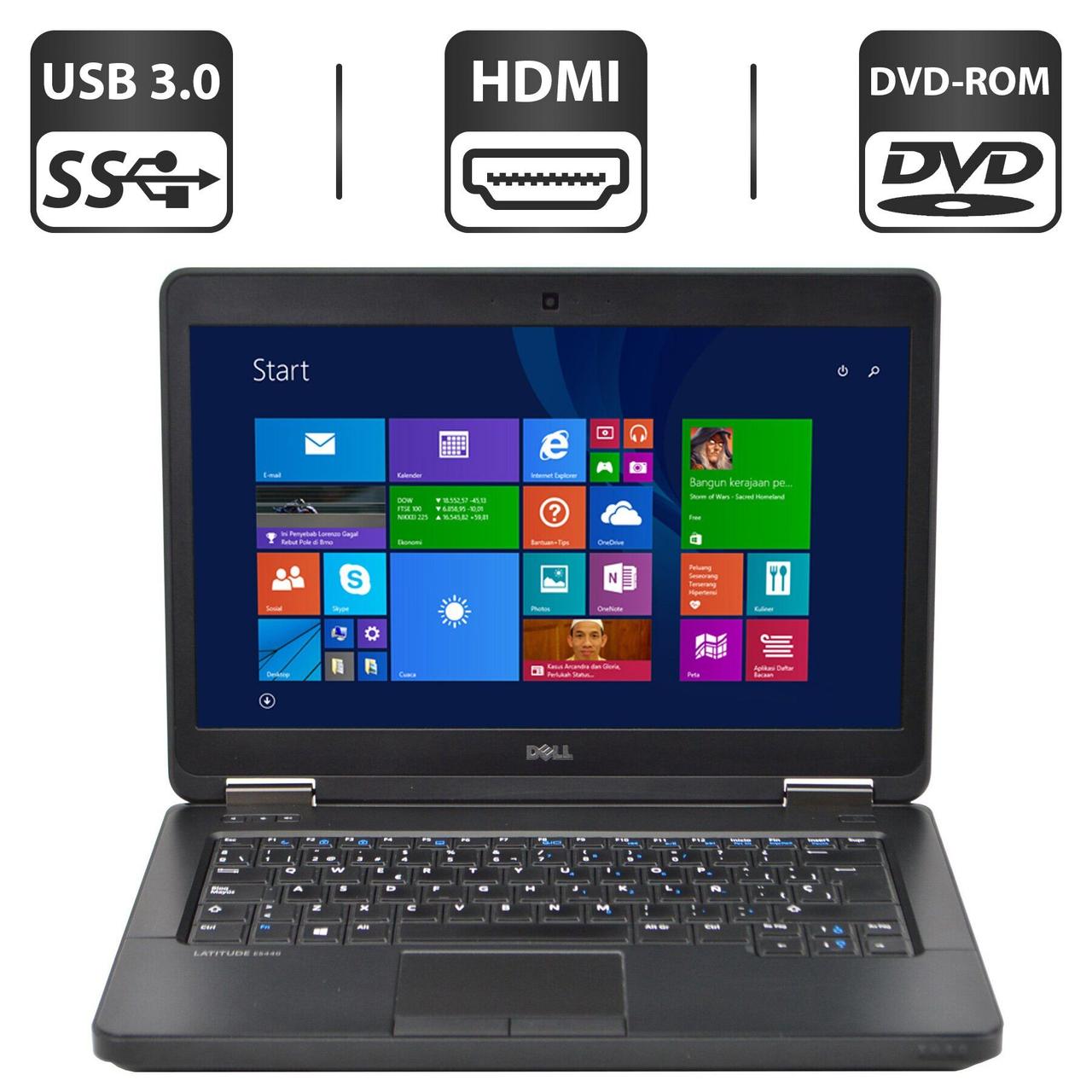 Ноутбук Б-клас Dell Latitude E5440/ 14" (1366x768)/ Core i3-4030U/ 4 GB RAM/ 500 GB HDD/ HD 4400