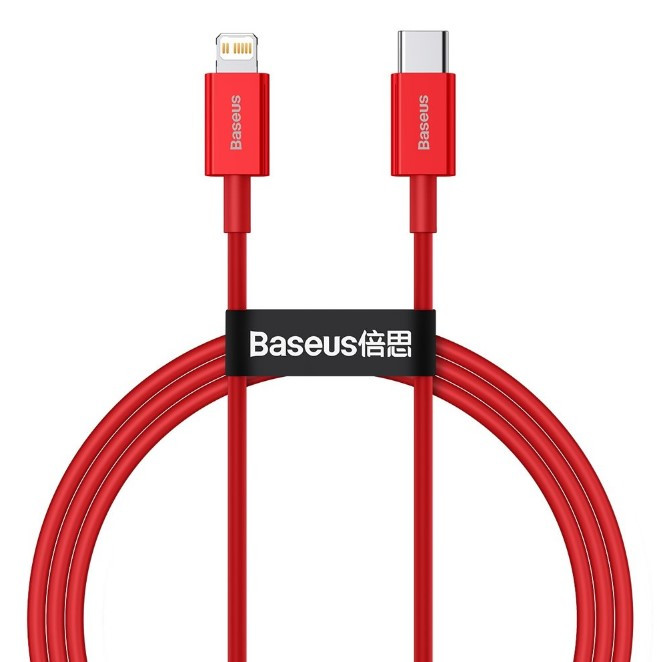 Кабель для Айфон Baseus Superior Series Fast Charging Data Cable Type-C to Lightning PD 20W Red 2м CATLYS-C09