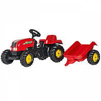 Детский трактор на педалях с прицепом rollyKid Rolly Toys от 2 до 5 лет (012121)