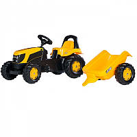 Детский трактор на педалях с прицепом Rolly Toys JCB от 2 до 5 лет (012619)