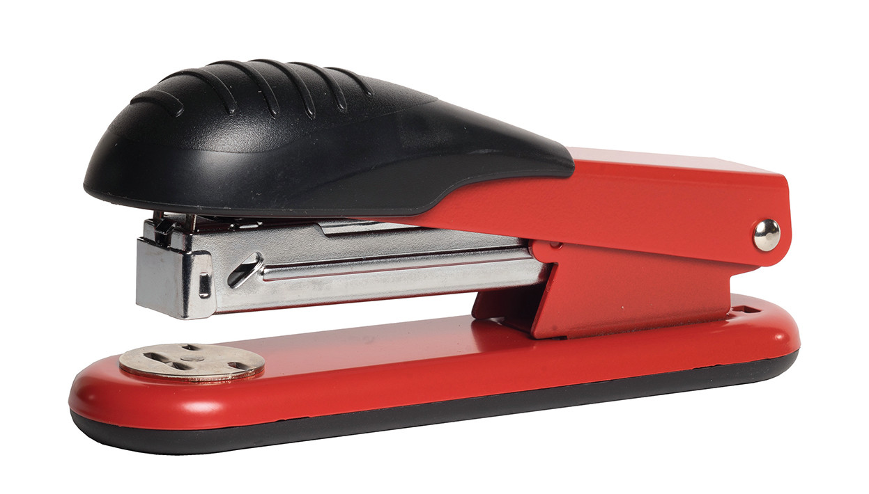 Степлер 24/6-26/6 "Scholz" 4023 (30арк.) 65мм черв, шт, фото 1