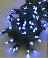 Гірлянда конус 500 LED, Синій колір, Чорний дріт, 28метров