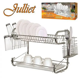 Настільна сушарка для посуду 2 яруси 65×25×36 см MH-0067 Julliet/Сушіння для тарілок і чашок