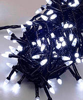 Гірлянда конус 300 LED, Білий колір, Чорний дріт, 15метров