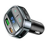 Автомобільний FM модулятор трансмітер Hoco E70 PD 30W зі швидкою зарядкою Bluetooth, фото 3