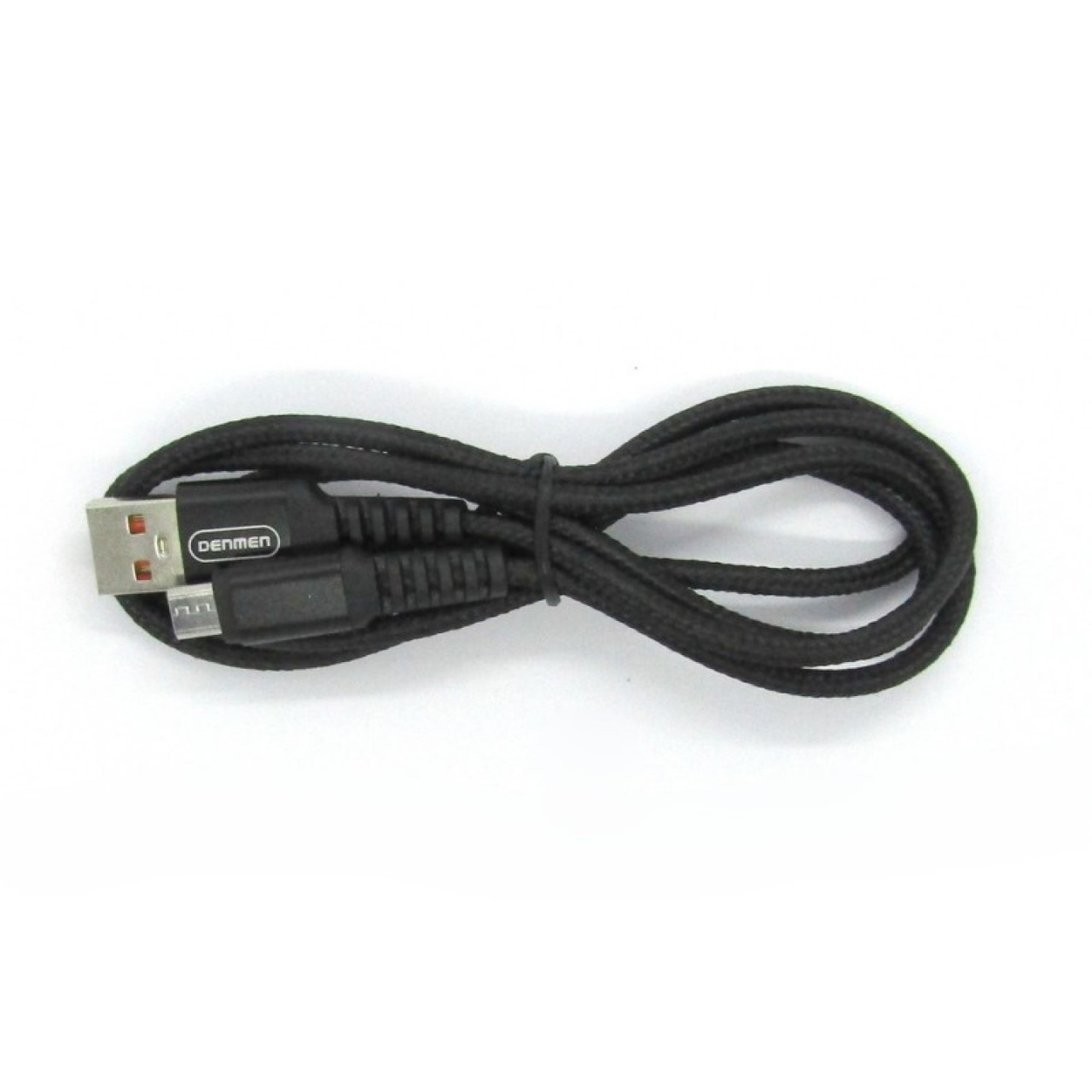 Кабель для заряджання та передачі даних Denmen D02V USB to micro USB Чорний 1 м