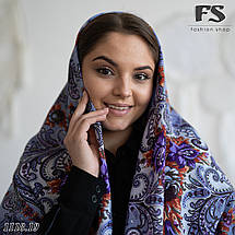 Сучасна вовняна лавандова хустина Мить, фото 5