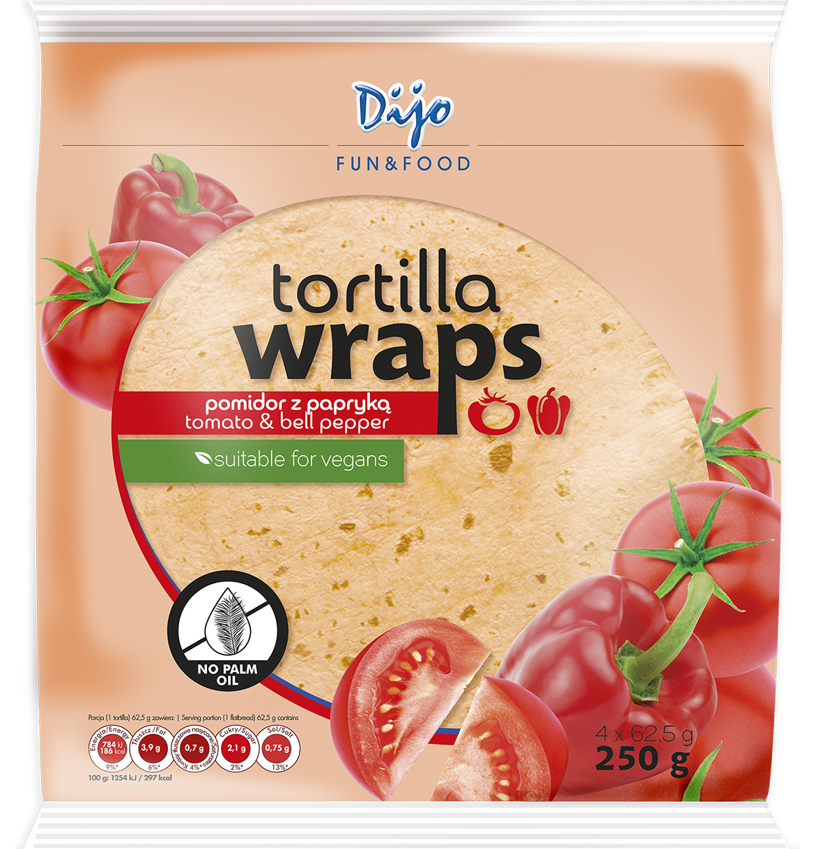 Лаваш Tortilla томатна Dijo 250 г, фото 1