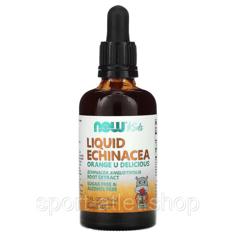Рідка ехінаця NOW Echinacea Liquid, 59 мл для дітей - Апельсин, фото 1