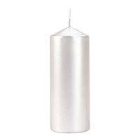 Свеча цилиндр Bispol 6х15 см. перловая