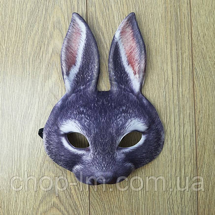 Маска зайця 3D (Карнавальна маска зайкі 3Д), фото 2