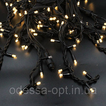 Xmas гірлянда LED 200 3.3 Short curtain(Бульбашки/Бахрома) WW-2 Теплий білий 10M*1,5M Вул+з'єдн+Чер пр, фото 2