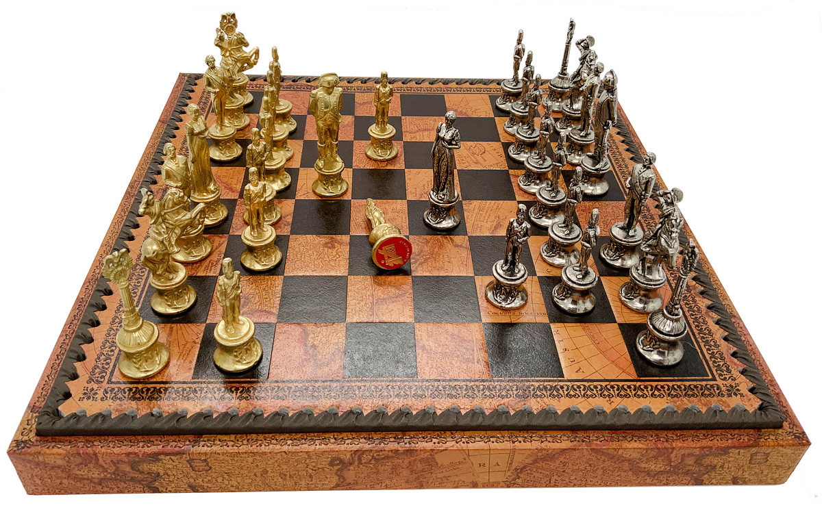 Ексклюзивні шахи шашки + нарди від  Italfama "Napaleone" матеріал  шкіра розмір 35*35 см  Колір коричневий
