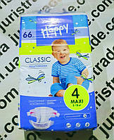 Дитячі підгузки Happy Bella CLASSIC 4 maxi 8-18кг. 66шт./уп. 603144