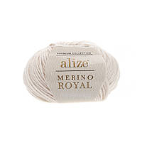 Alize MERINO ROYAL (Меріно Роял) № 67 слонова кістка (Вовняна пряжа, нитки для в'язання)