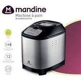 Хлібопічка Mandine MBM450-18, 450 Вт, 12 програм, ємність 680 г, чорний/нерж., фото 2