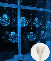 Гірлянда кульки-деко РОСА, 3 м х 0,8 м Синій колір