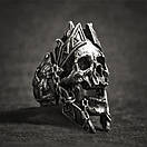 Чоловіче сталеве кільце CESAR'S JAW 19 печатка перстень із медичної неіржавіючої сталі 316L з Черепом, фото 4