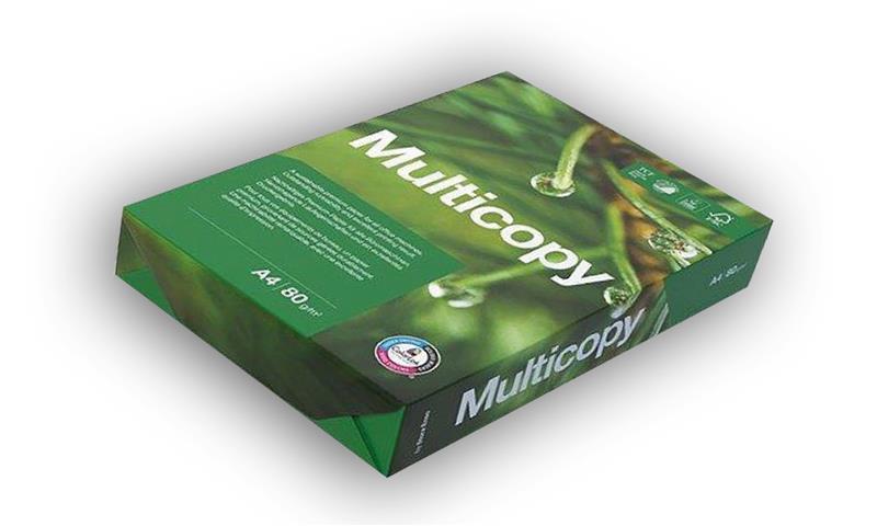 Папір Multicopy 80g/m2, A4, 500 л, class A, білина 168% CIE