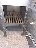 Піч-буржуйка з конвекційними каналами. Опалювально-варильна піч з радіатором 350*520*600, фото 9