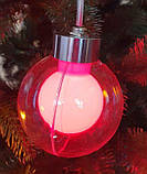 Гірлянда штора кульки-ДЕКО, 12штук, 2,5 м х 0,8 м Теплий білий колір, фото 3