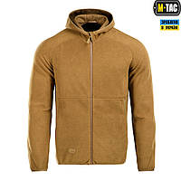 Армейская Кофта всу тактическая с капюшоном M-Tac Hoodie Lite Microfleece, флиска зсу цвет Coyote