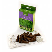 Благовония Каннабис конусы (Cannabis Premium Incense Cones, Tulasi)
