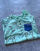 Песочник для новорожденных мальчиков от Pepco хлопковый бирюзового цвета