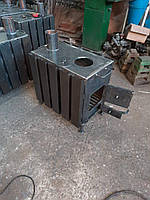 Піч-буржуйка з конвекційними каналами. Опалювально-варильна піч з радіатором 420*600*600