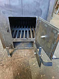 Піч-буржуйка з конвекційними каналами. Опалювально-варильна піч з радіатором 420*600*600, фото 2